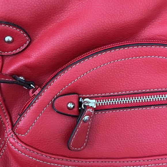 Like new - Nine West Red Hobo Bag 13” W by 9” Long - Picture 3 of 6